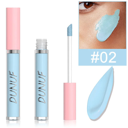 Corretivo líquido à prova d'água, cobertura completa, base de maquiagem, amarelo, verde, azul, acne, olheiras, contorno facial, creme cosmético - Cor: 02